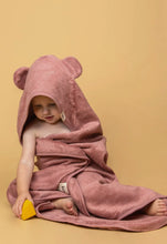 Load image into Gallery viewer, Heather Pink Hooded Towel
