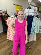 Load image into Gallery viewer, Pink Geovelour Jumpsuit
