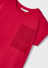 Load image into Gallery viewer, Red Eyelet Pocket Tee
