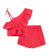 Load image into Gallery viewer, Pink Ruffle Short Set
