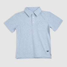 Load image into Gallery viewer, Blue Perf Heathered Polo
