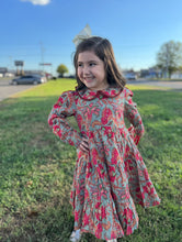 Load image into Gallery viewer, Bouquet Floral Peter Pan Dress
