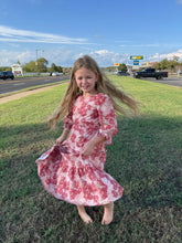 Load image into Gallery viewer, Red Floral Midi Dress
