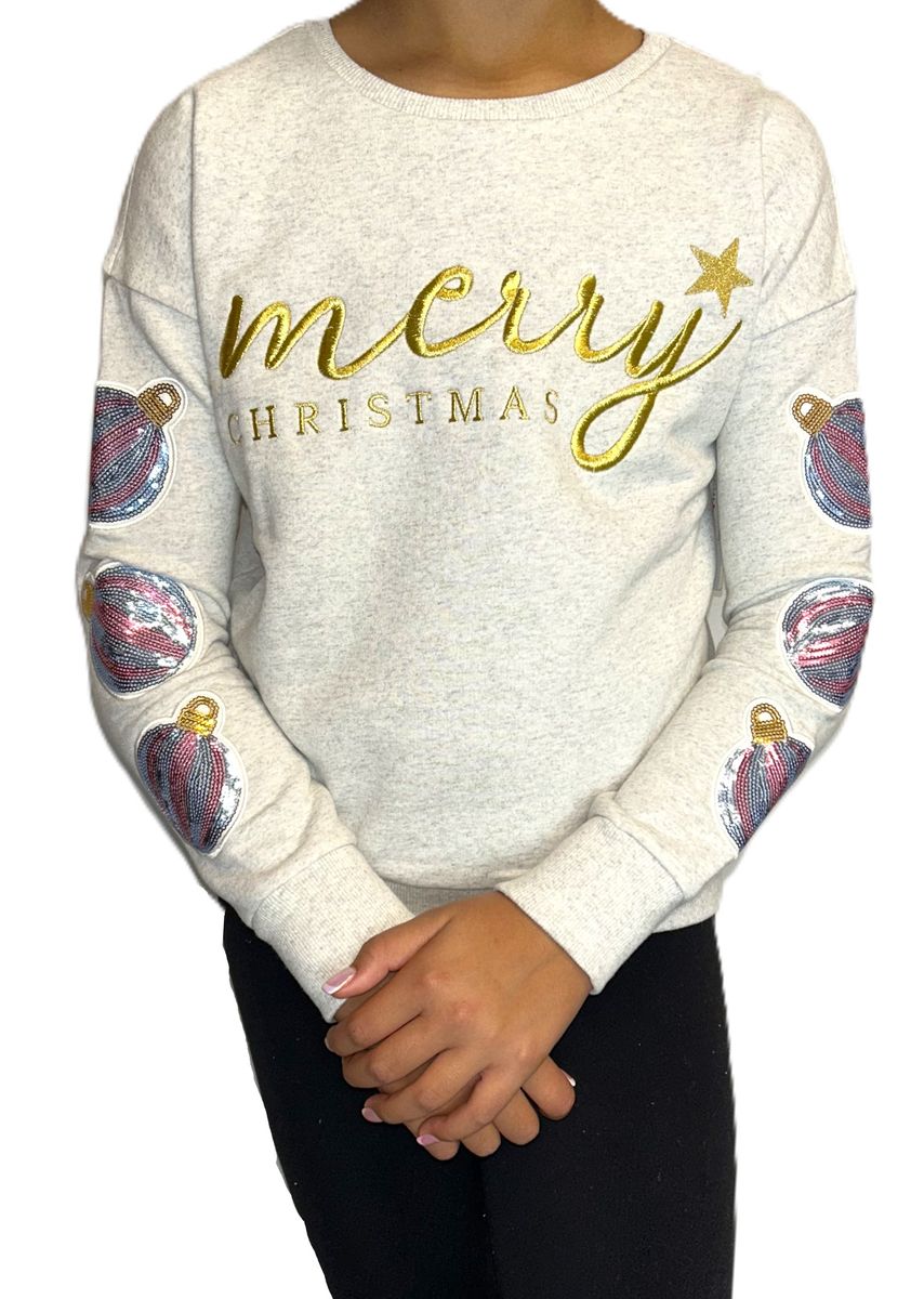 Merry Christmas Sequin Ornaments