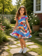 Load image into Gallery viewer, Groovy Floral Dress w/ Cardigan
