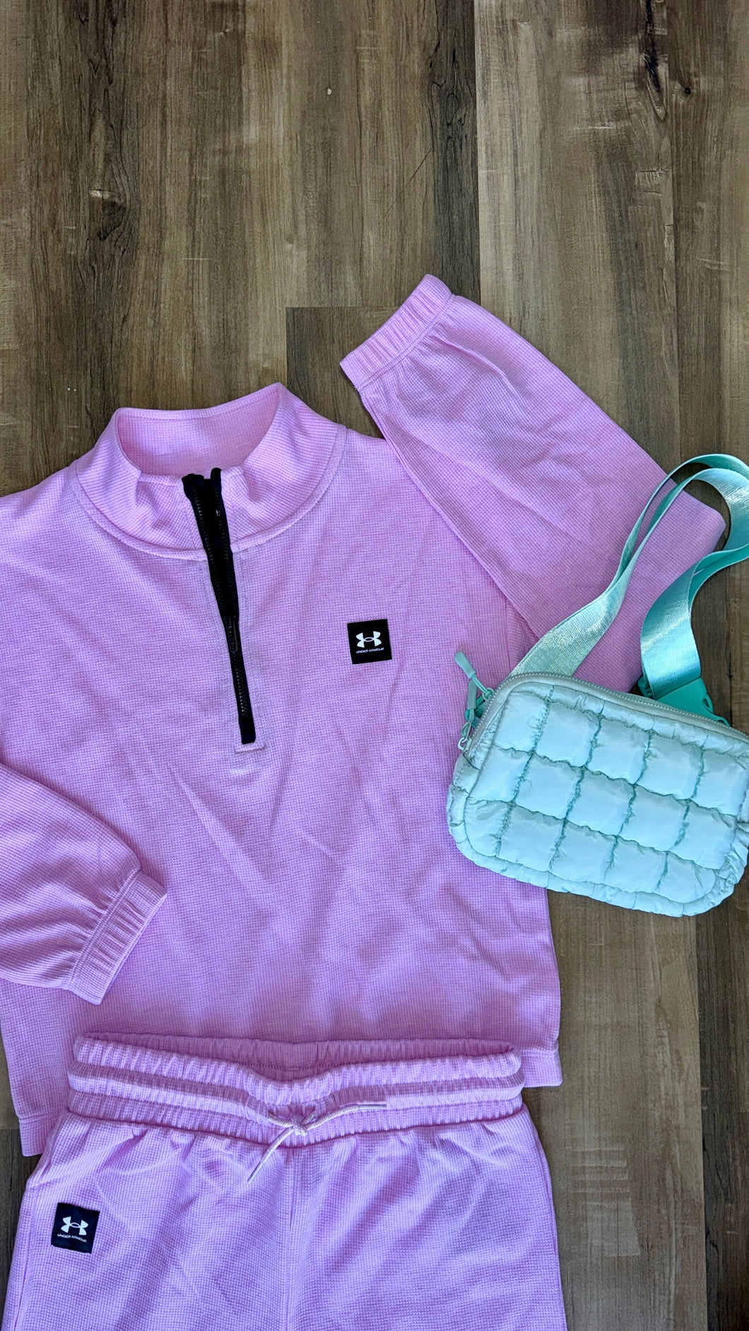 Girls UA Pink Thermal 1/4 Zip