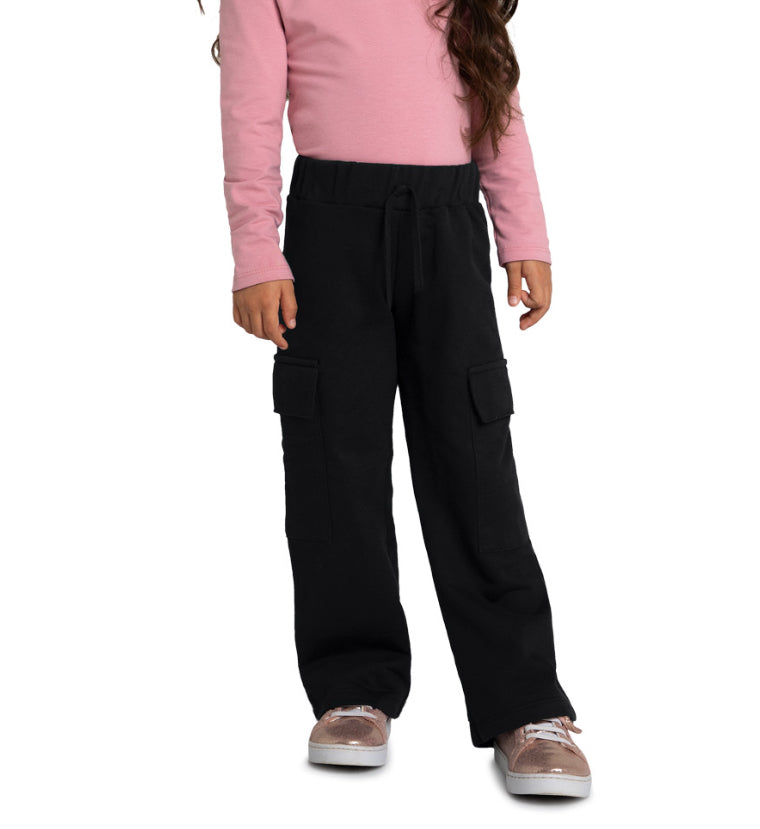 Black Cargo Knit Pant