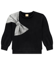 Load image into Gallery viewer, Metallic Bow Black Top
