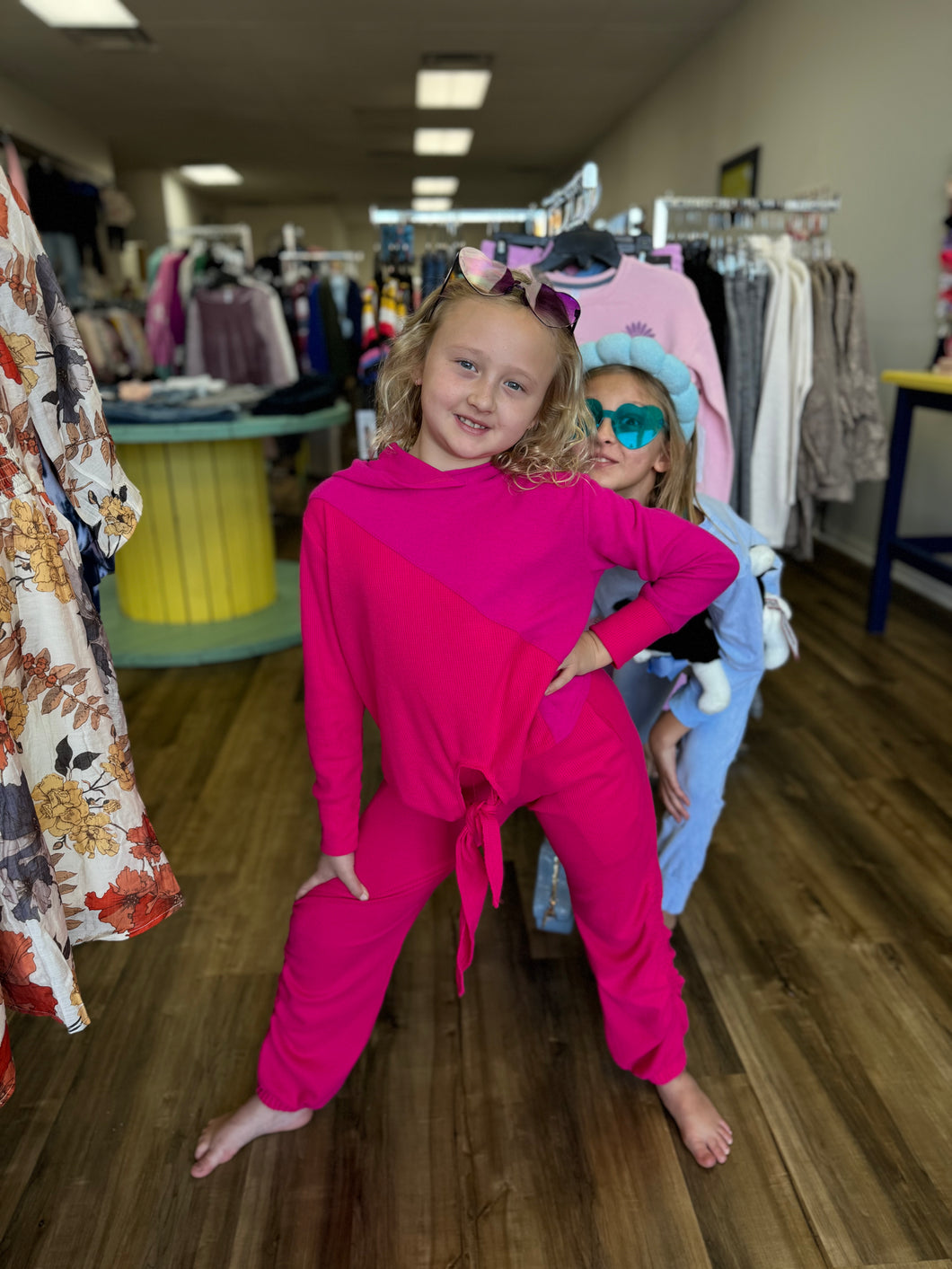 Hot Pink Combo Hoodie