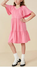 Load image into Gallery viewer, Hot Pink Tencel Short Sleeve Dress
