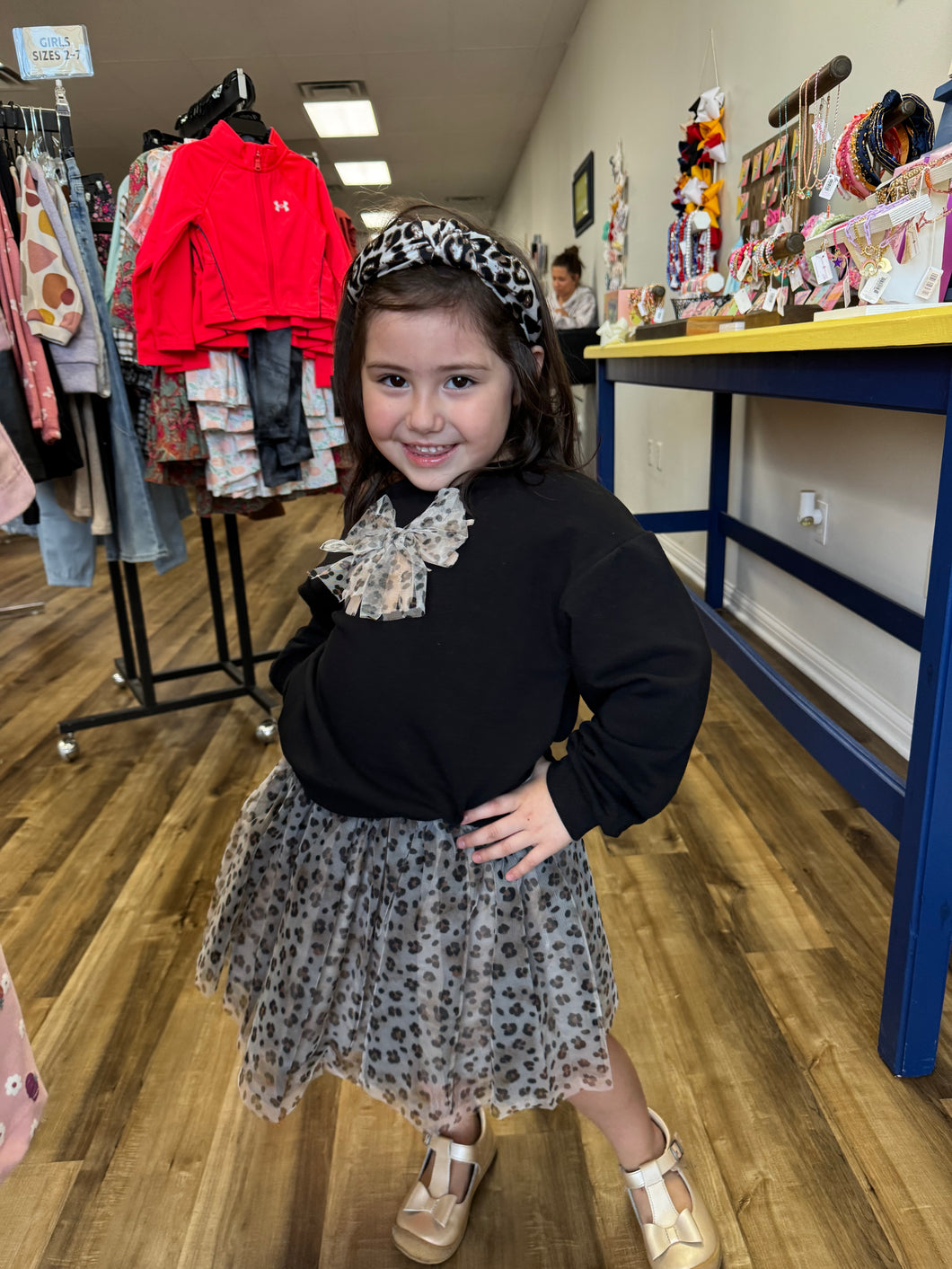 Cheetah Tulle Skirt Set