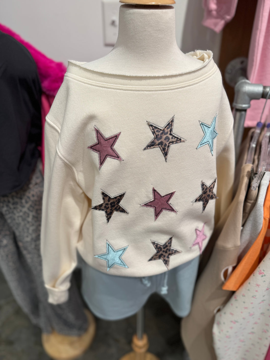 Stars Applique Sweatshirt