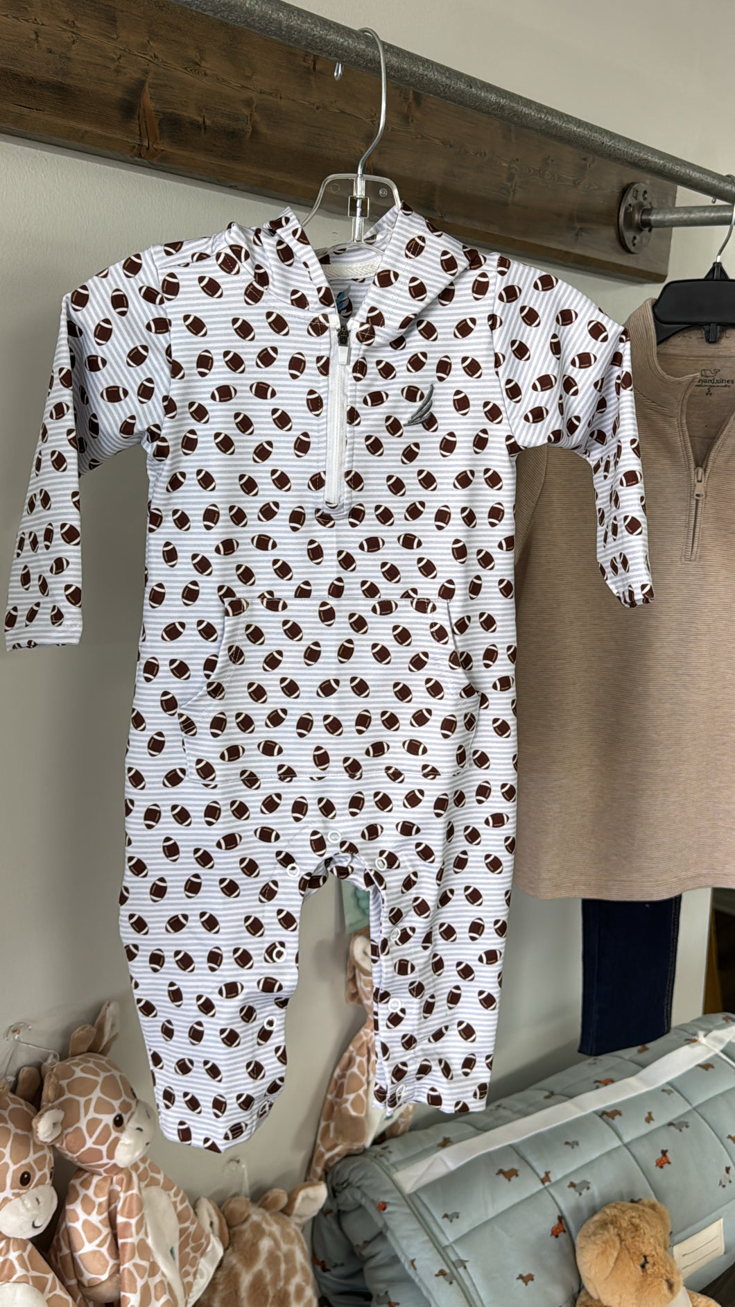 Football Hoodie Romper
