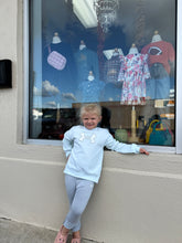 Load image into Gallery viewer, Girls UA Seaglass Blue Crewneck Set
