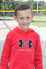 Load image into Gallery viewer, Boys UA Red Mesh Logo Hoodie

