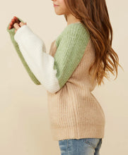 Load image into Gallery viewer, Asymmetric Color Block Sweater
