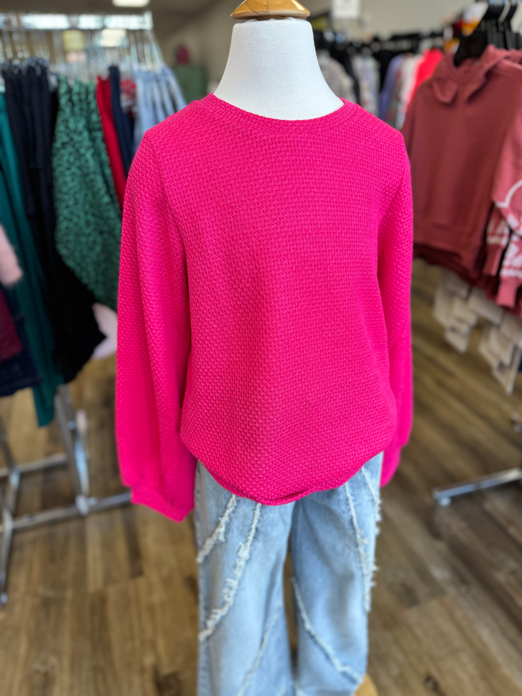 Hot Pink Knit Sweater