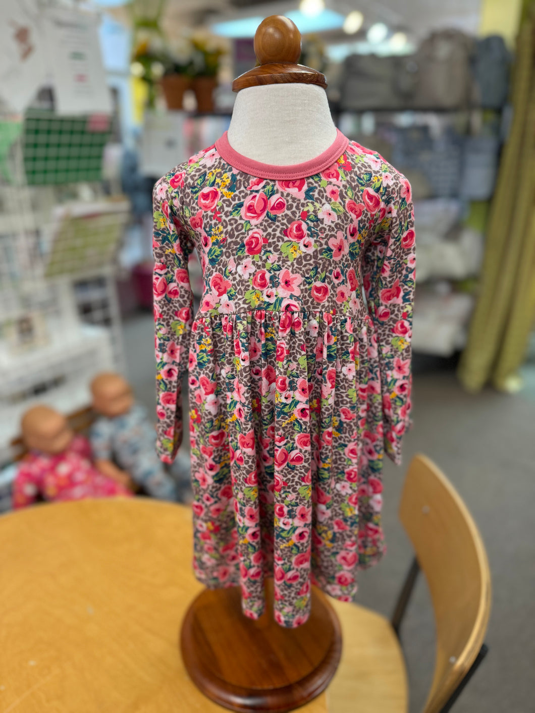 Leopard Floral Twirl Dress