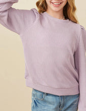 Load image into Gallery viewer, Lavender Knit Ribbed Top
