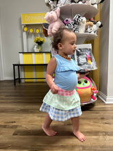 Load image into Gallery viewer, Blue Knit Ruffle Tank
