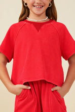 Load image into Gallery viewer, Red Short Sleeve Sweatshirt
