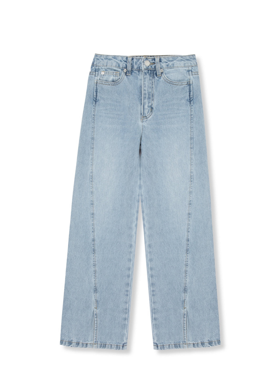 Wide Leg Front Slit Jean