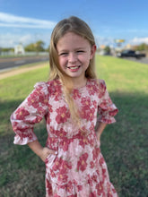 Load image into Gallery viewer, Red Floral Midi Dress
