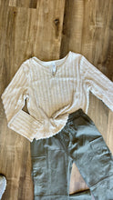 Load image into Gallery viewer, Beige Vertical Stripes Top
