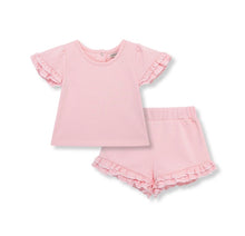 Load image into Gallery viewer, Pink Ruffle Short Set
