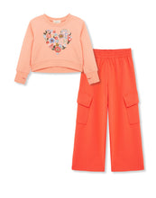Load image into Gallery viewer, Flower Heart Pullover Pant Set
