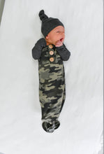 Load image into Gallery viewer, Camo Knot Gown w Hat
