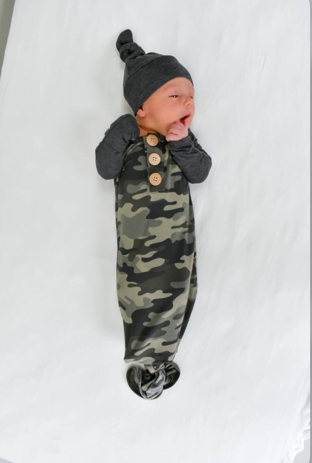Camo Knot Gown w Hat