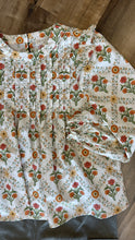 Load image into Gallery viewer, Pleated Fall Floral Blouse
