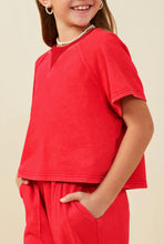 Load image into Gallery viewer, Red Short Sleeve Sweatshirt
