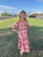 Load image into Gallery viewer, Red Floral Midi Dress
