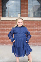 Load image into Gallery viewer, Navy Ruffles Dress
