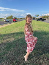 Load image into Gallery viewer, Red Floral Midi Dress
