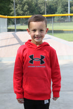 Load image into Gallery viewer, Boys UA Red Mesh Logo Hoodie
