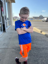 Load image into Gallery viewer, Boys UA Blaze Orange Tech Wordmark Short
