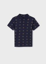 Load image into Gallery viewer, Navy Printed Polo
