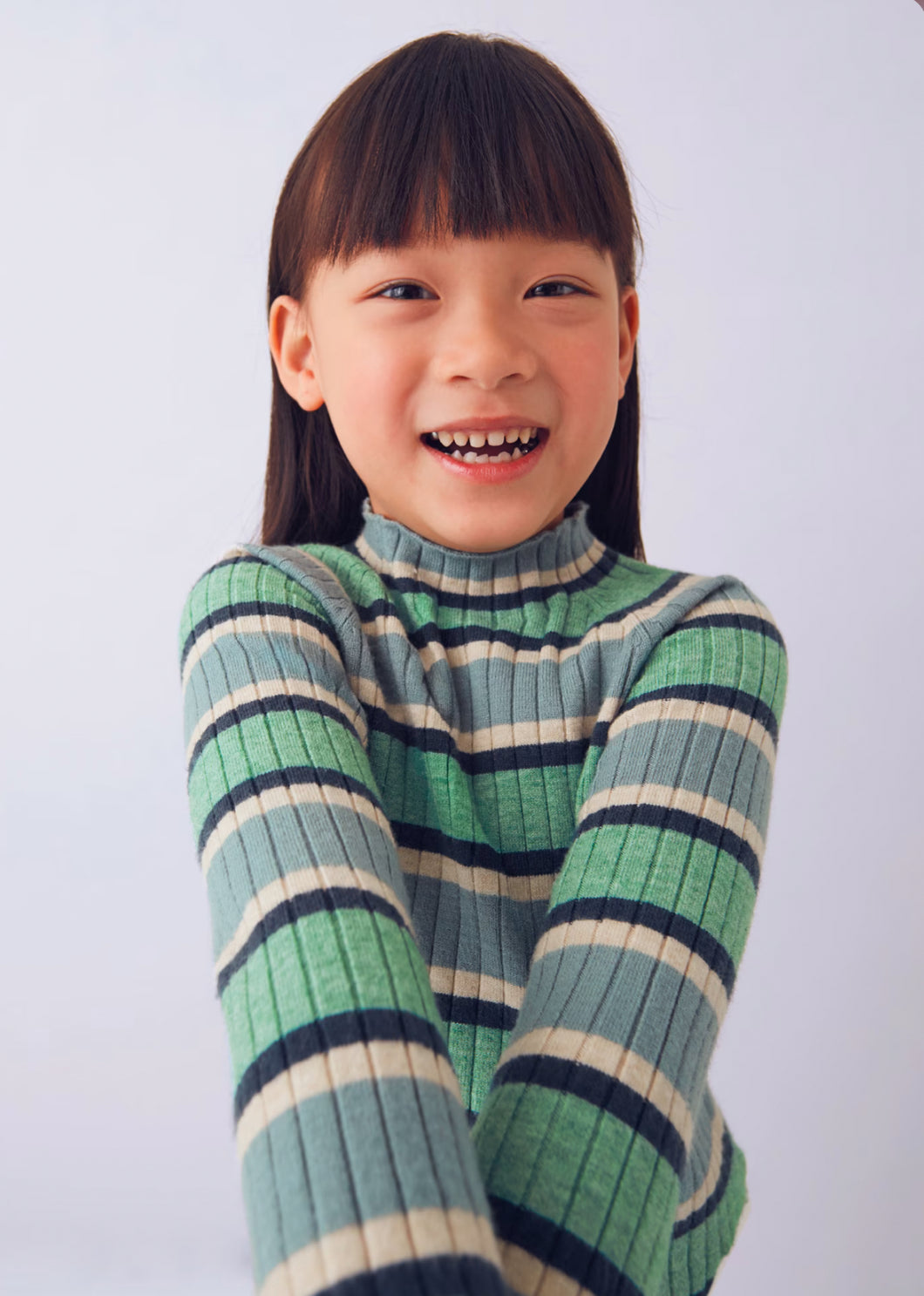 Striped Mockneck
