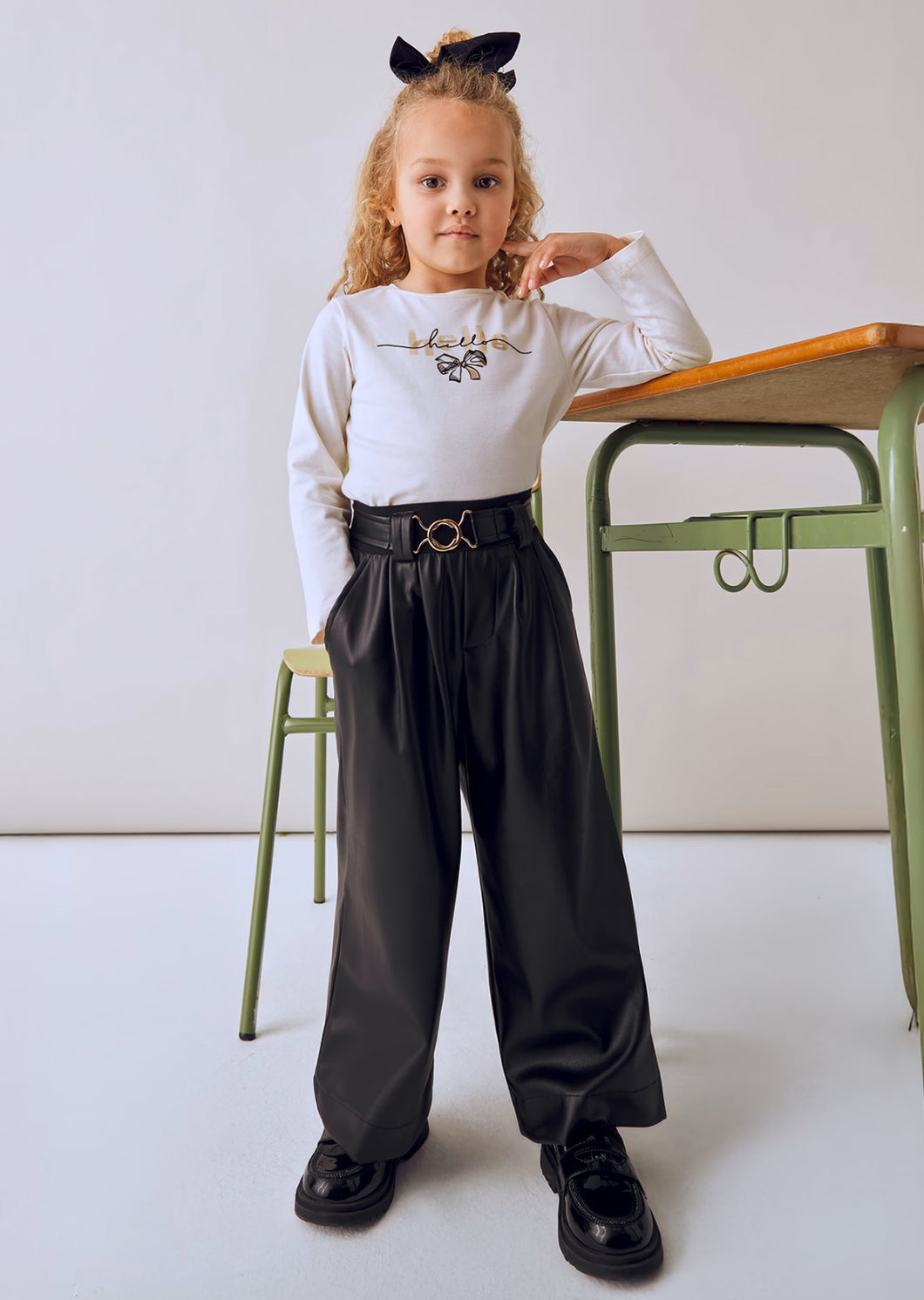 Leather Wide Leg Pant