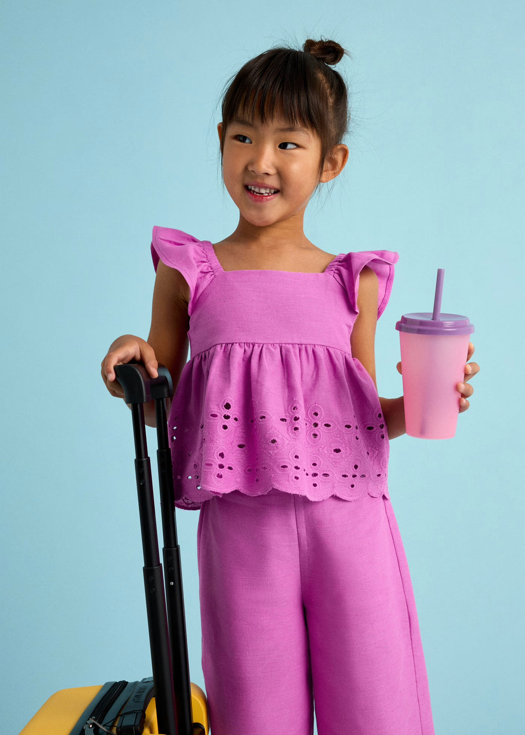 Orchid Eyelet Pant Set