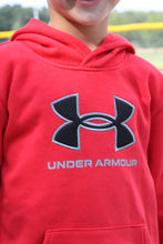 Load image into Gallery viewer, Boys UA Red Mesh Logo Hoodie
