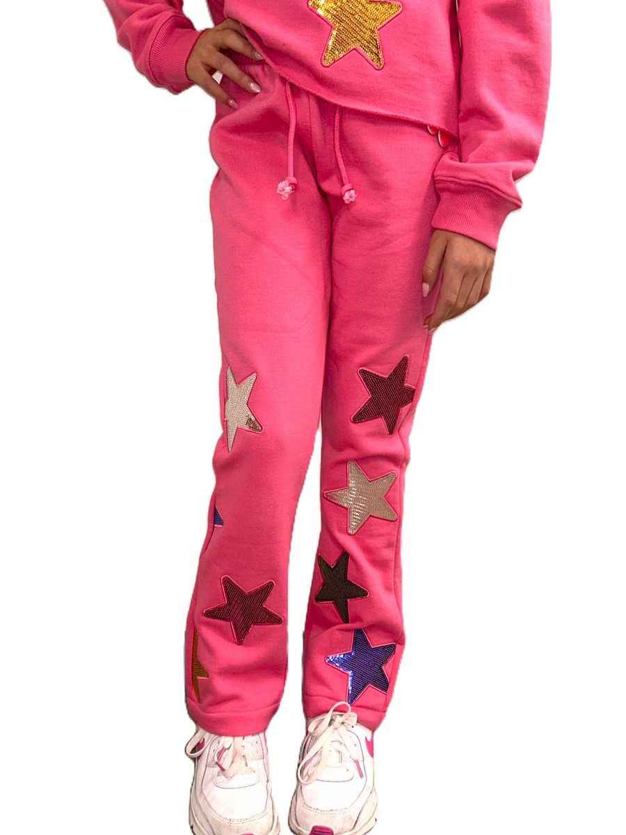 Sequin Stars Applique Pant