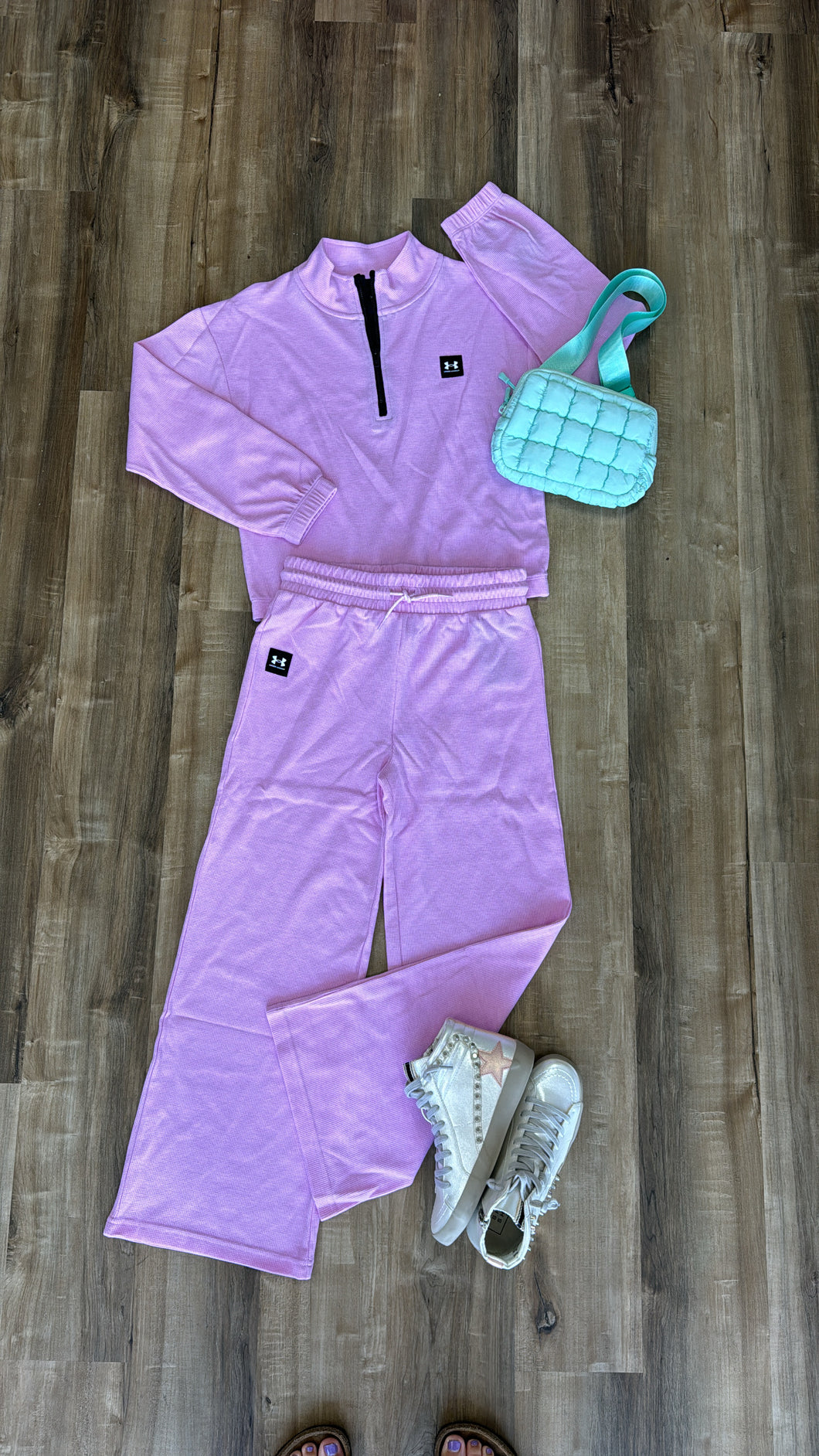 Girls UA Wide Leg Pink Pant