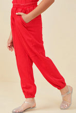 Load image into Gallery viewer, Red Paneled Joggers
