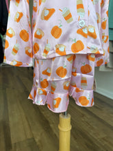 Load image into Gallery viewer, Pumpkin Pie Long Sleeve Satin Short Set
