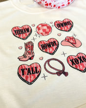Load image into Gallery viewer, Howdy Valentine Bubble Romper
