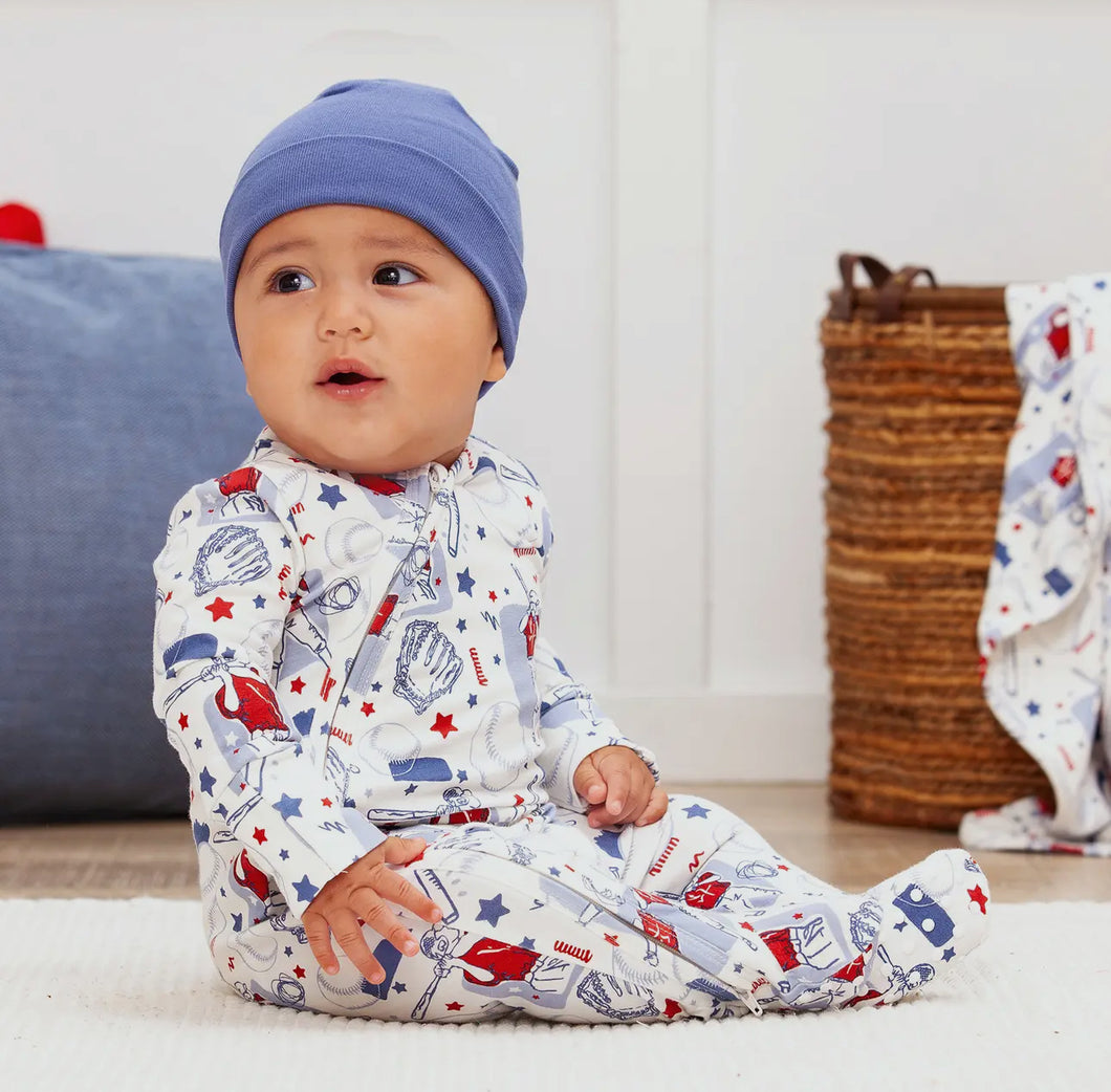 Batter Up Footed Romper